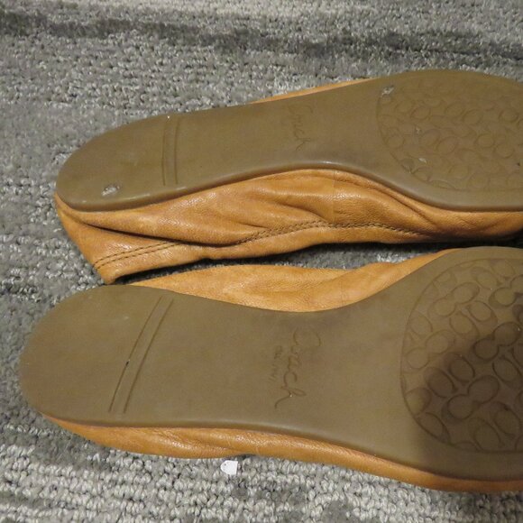 COACH Delphine Leather Buckle Ballet Flats in Black Tan Quiet Luxury Size US 8.5 - Picture 13 of 13